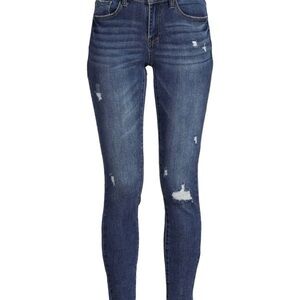 ETIENNE MARCEL STONE WASHED HIGH RISE Skinny Jeans with Distressed Details